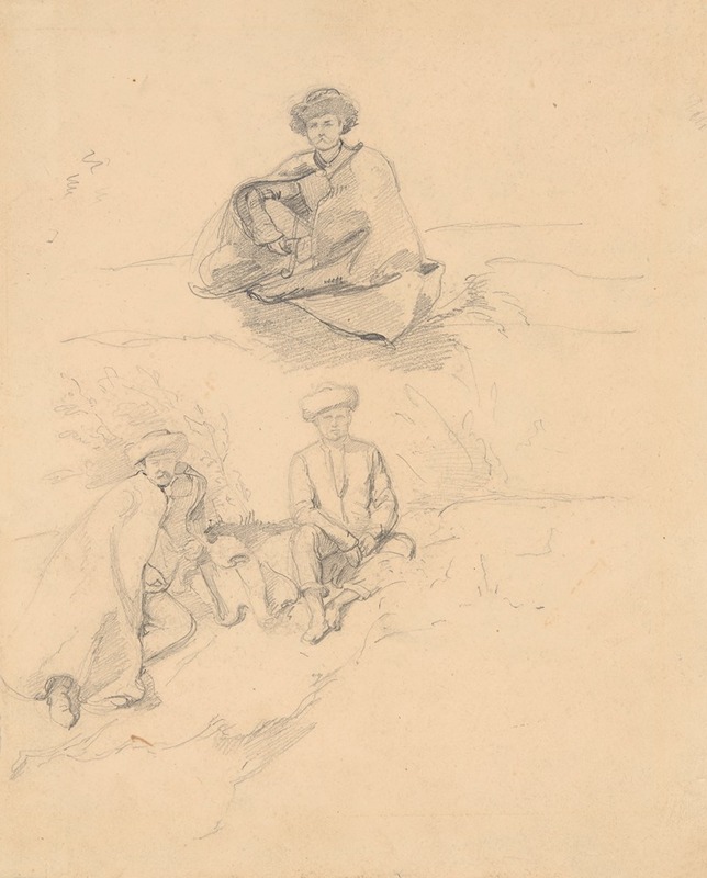 Szkice Hucułów by Юзеф Симмлер, 1846 — digital art print download