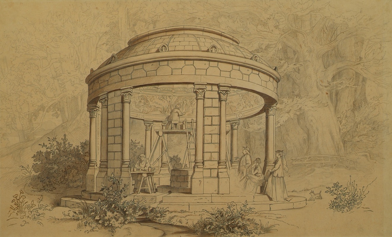 Der Tempel der Melusine by Julius Naue, 1869 — digital art print download
