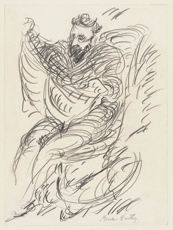 Study of a Seated Man with Beard and Spectacles — Marsden Hartley