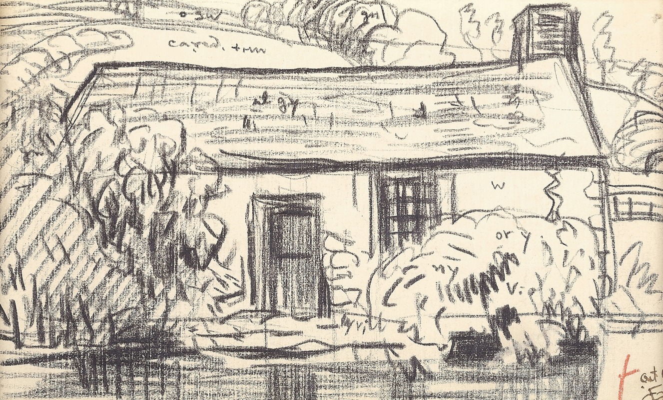 Farm House in a Landscape — Оскар Блюмнер