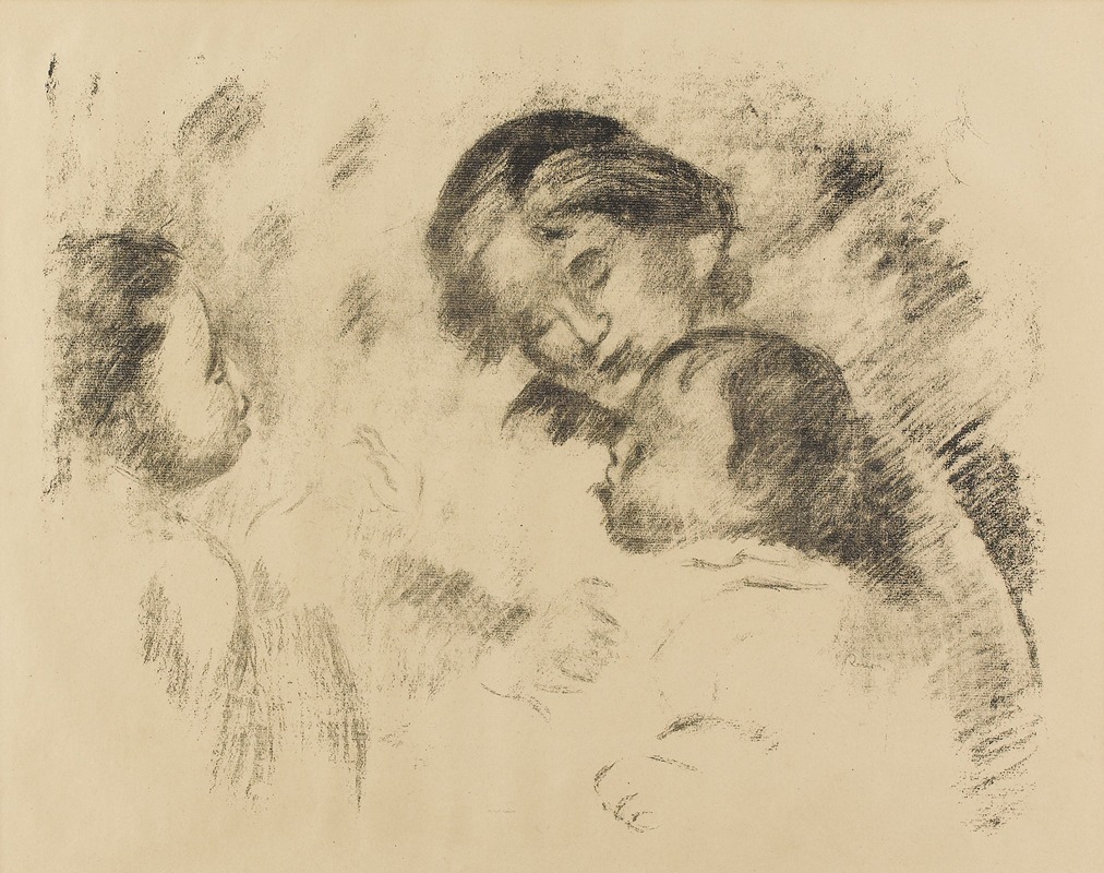 Une mère et deux enfants by Пьер-Огюст Ренуар, 1912 — digital art print download
