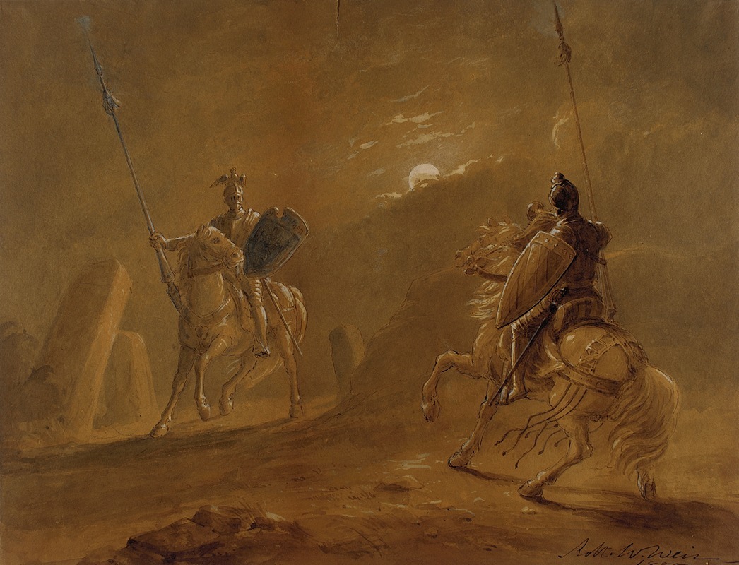 Knight's Encounter by Robert Walter Weir, 1855 — digital art print download
