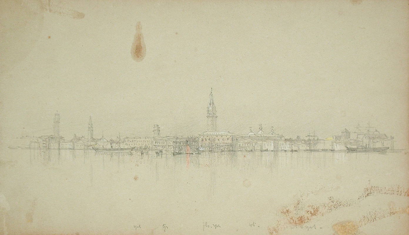 View of Venice by Сэнфорд Робинсон Гиффорд — digital art print download