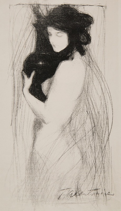 Young Woman with a Vase — Teodor Axentowicz