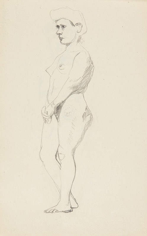 akt stojącej kobiety — Adolf Sternschuss