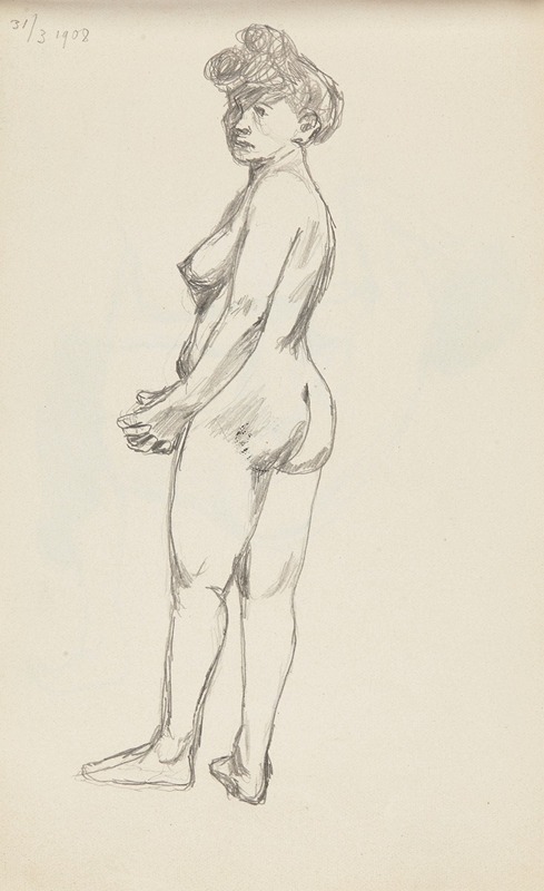 akt stojącej kobiety — Adolf Sternschuss