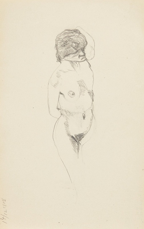 akt leżącej kobiety. by Adolf Sternschuss, 1908 — digital art print download