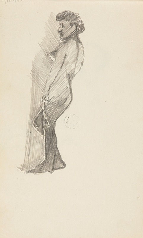 akt stojącej kobiety — Adolf Sternschuss