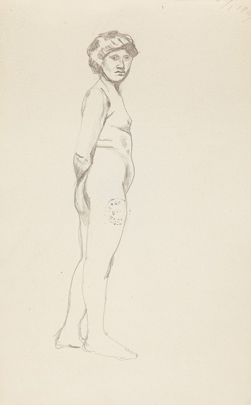 akt stojącej kobiety — Adolf Sternschuss
