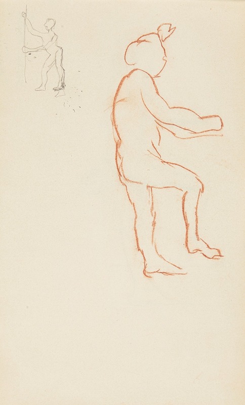 dwa szkice aktów by Adolf Sternschuss, 1909 — digital art print download