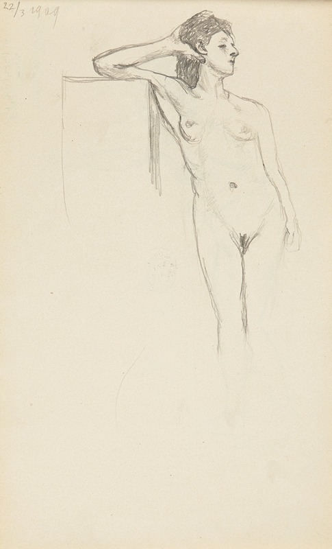 akt stojącej kobiety — Adolf Sternschuss