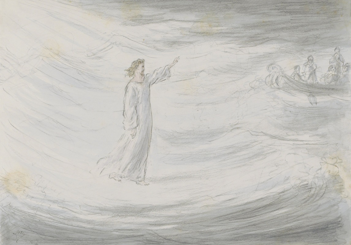 Christus loopt over het water by Александр Вер Хуэл — digital art print download