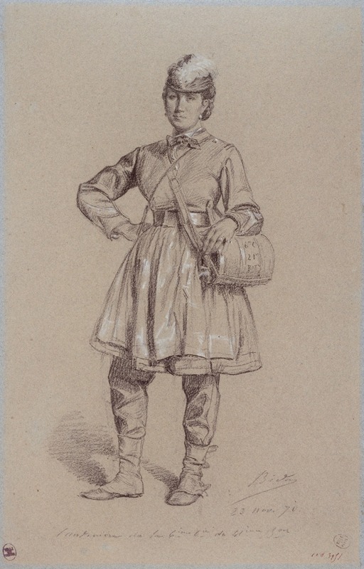 Cantinière du 21ème Bataillon. by Александр Бида, 1870 — digital art print download