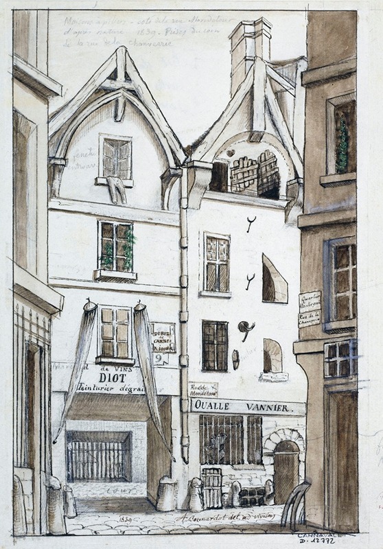 Rue de Mondétour by Альфред Боннардо, 1839 — digital art print download