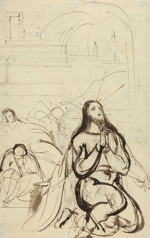 Study for, Agony in the Garden by Benjamin Robert Haydon — digital art print download