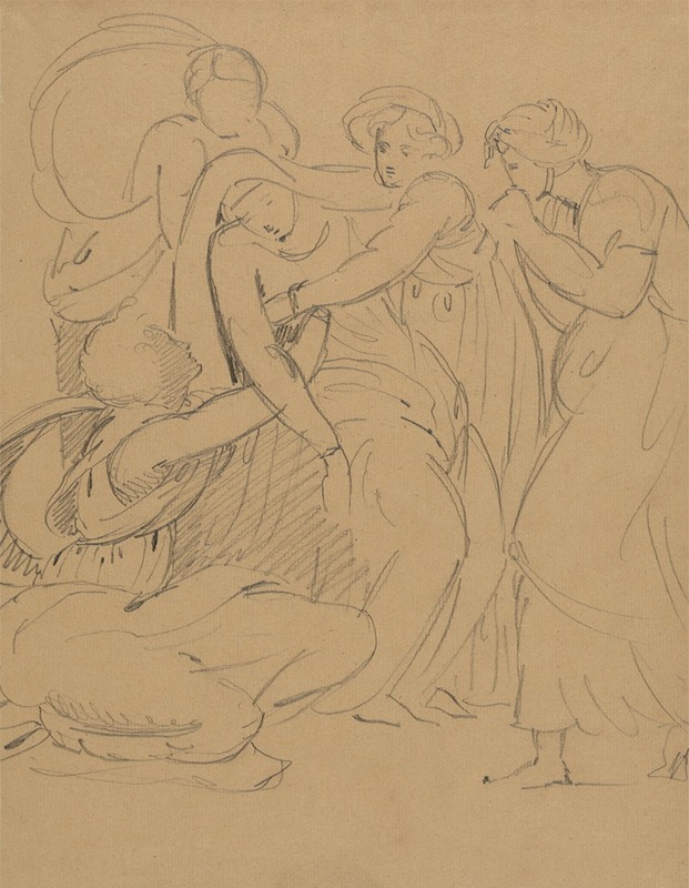 Study of a Dramatic Scene by Benjamin Robert Haydon — digital art print download