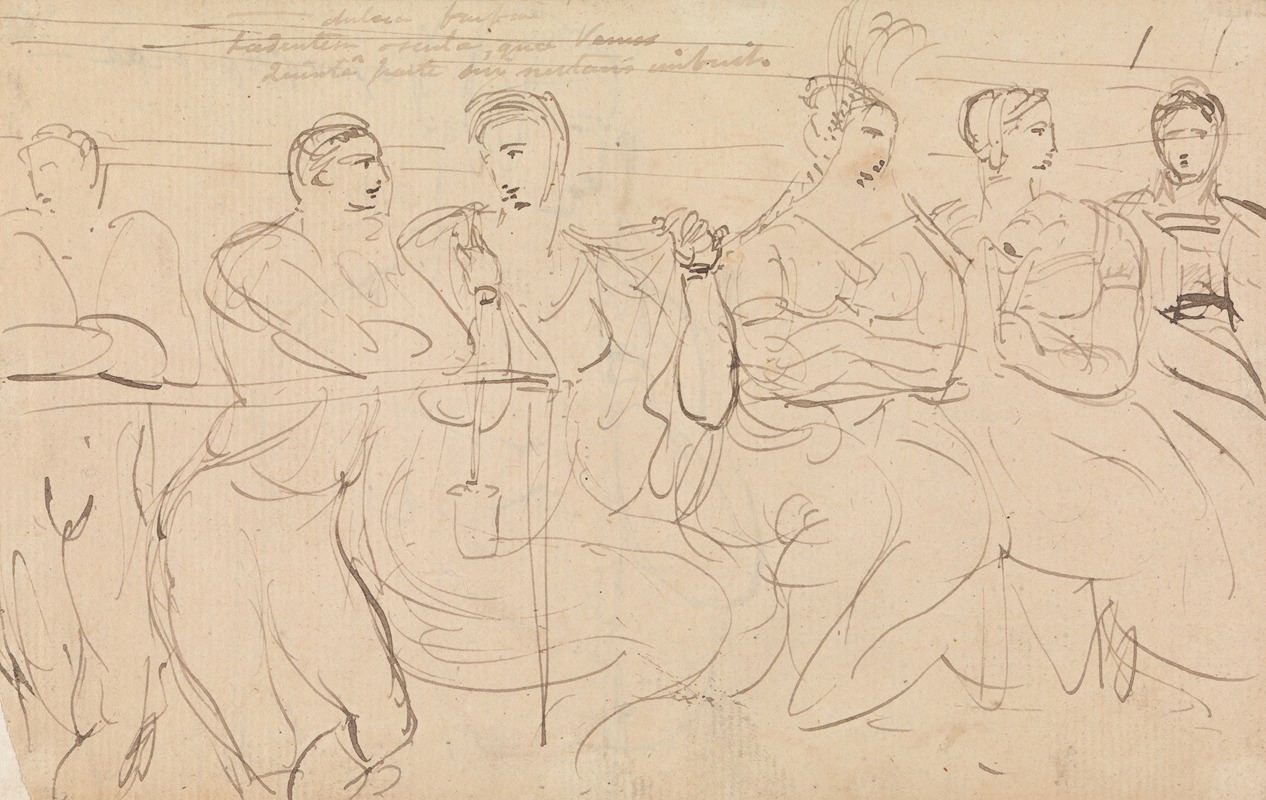 Study of a Group of People Talking — Benjamin Robert Haydon