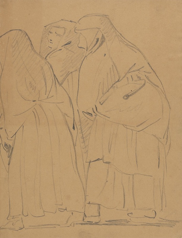 Study of a Group of Robed, Standing Figures — Benjamin Robert Haydon