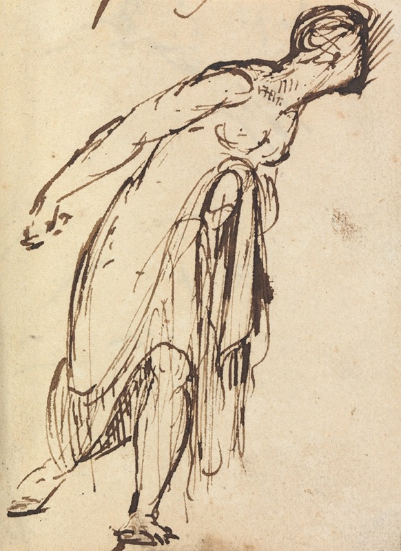 Study of a Leaning Figure by Benjamin Robert Haydon — digital art print download