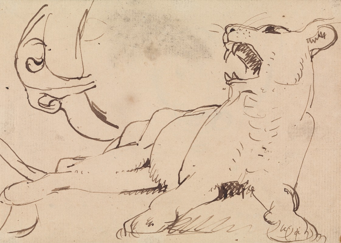 Study of a Lioness by Benjamin Robert Haydon, 1812 — digital art print download