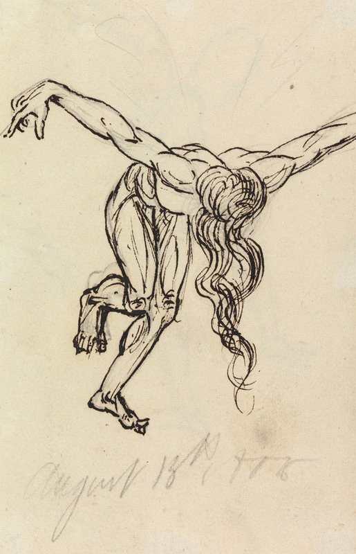 Study of a Nude, Leaning Forward, with Arms Extended Out — Benjamin Robert Haydon