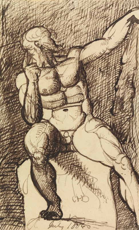 Study of a Seated Male Nude — Benjamin Robert Haydon
