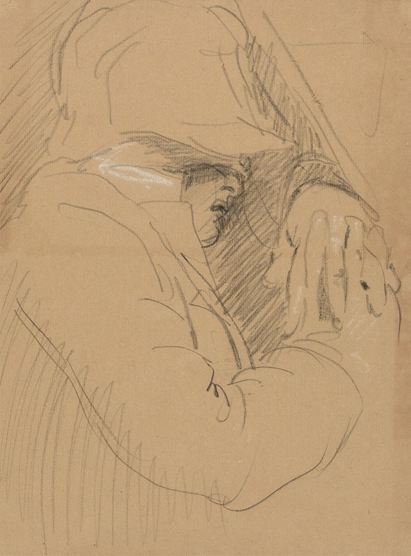 Study of a Sleeping Man, with a Hat and Clasped Hands — Benjamin Robert Haydon