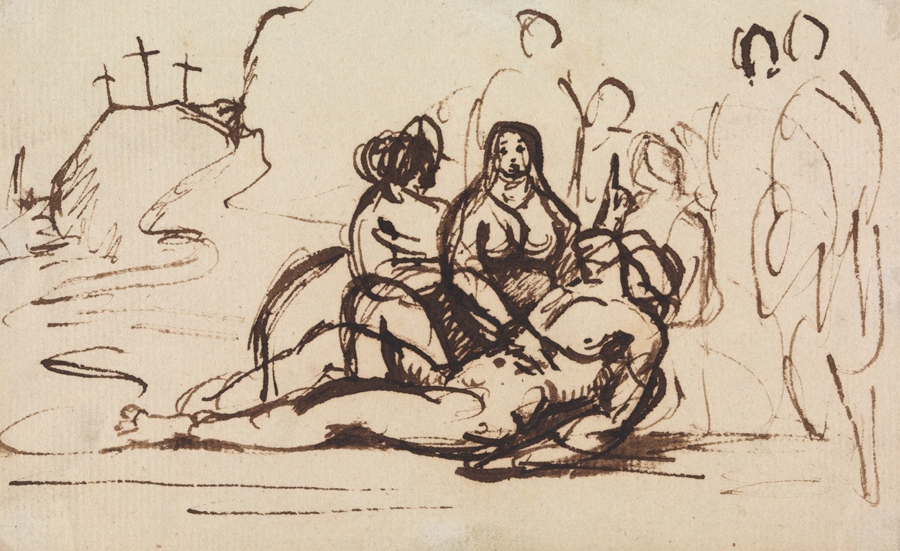 Study of the Pieta by Benjamin Robert Haydon — digital art print download