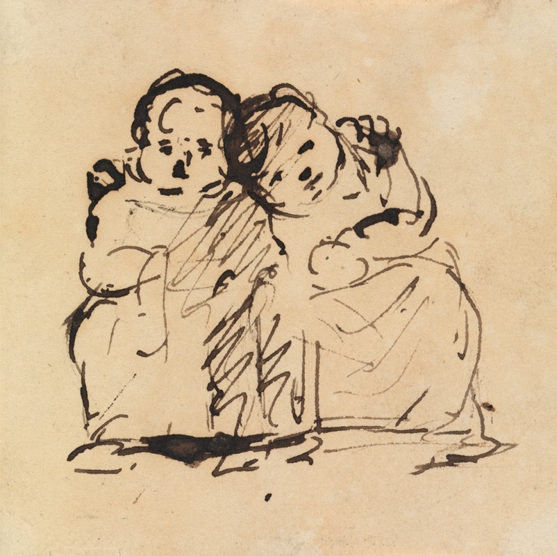 Study of Two Children by Benjamin Robert Haydon — digital art print download
