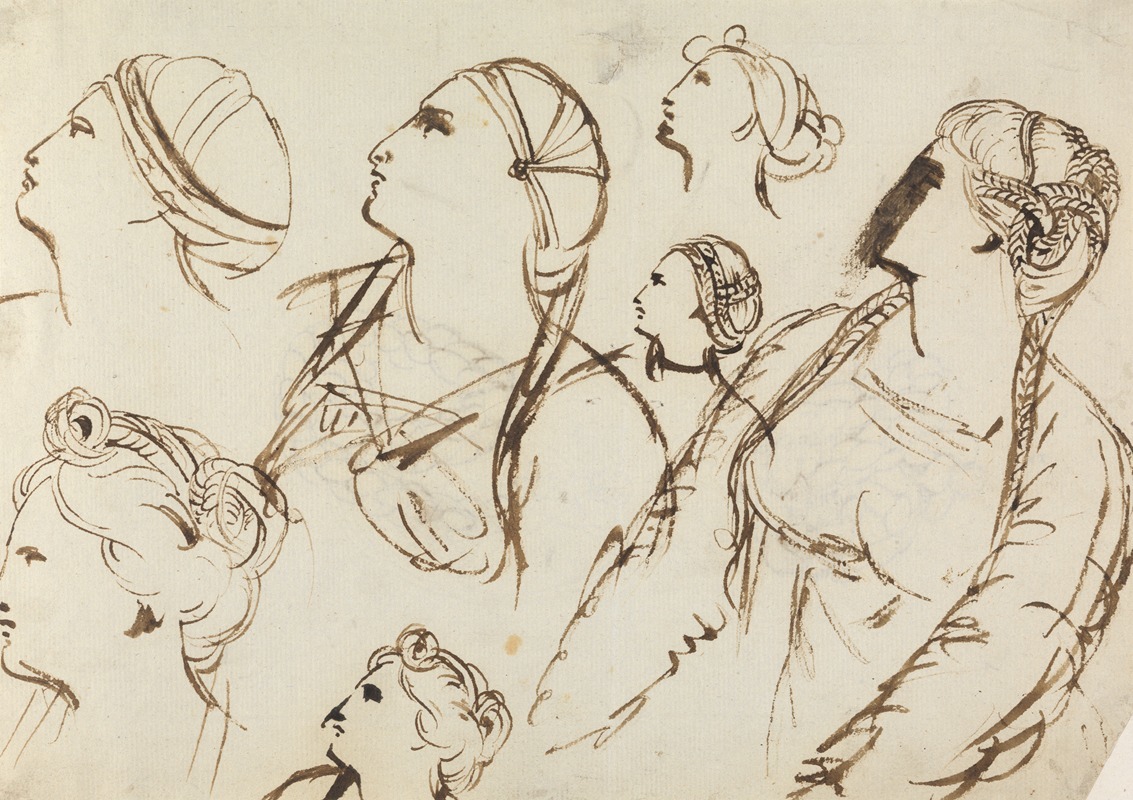Study of Women's Hairstyles — Benjamin Robert Haydon
