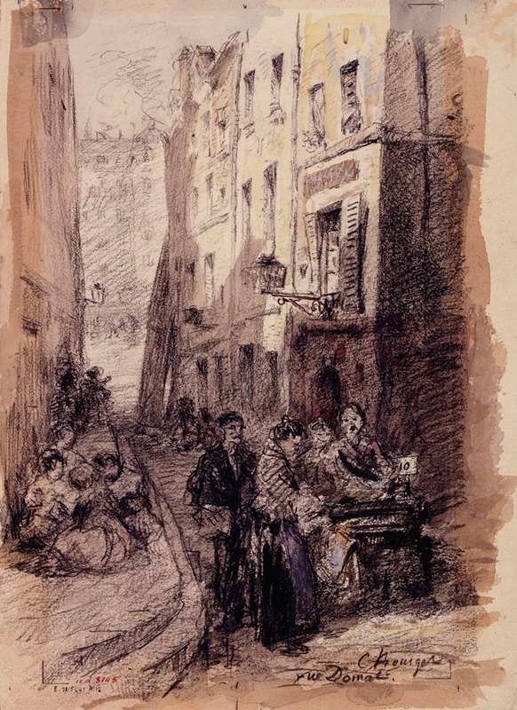 La rue Domat by Camille Bourget, 1855-1912 — digital art print download