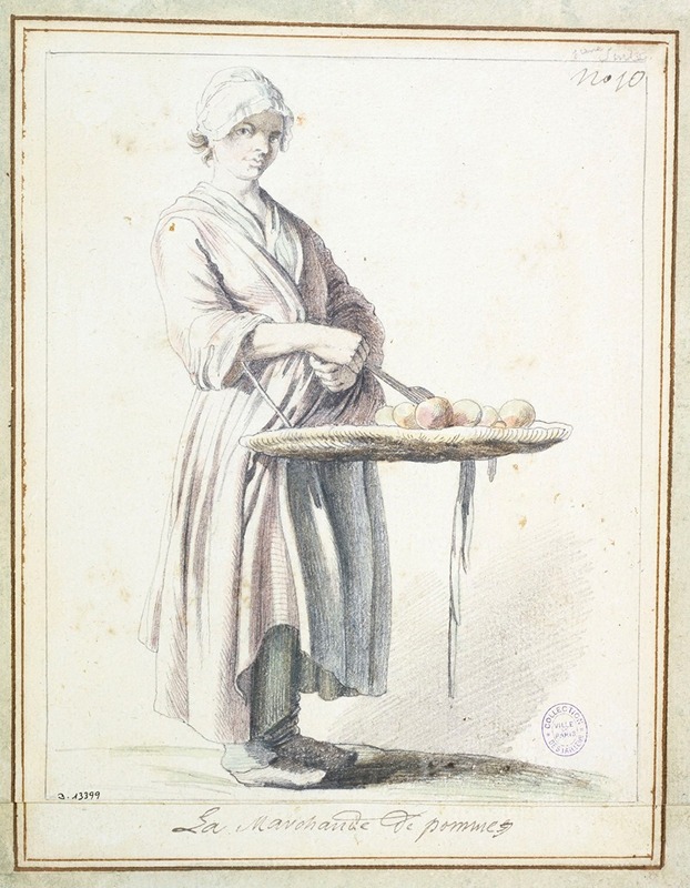 La marchande de pommes by Эдме Бушардон, 1698 - 1762 — digital art print download