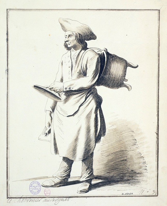 Le chaudronnier auvergnat by Эдме Бушардон, 1698 - 1762 — digital art print download
