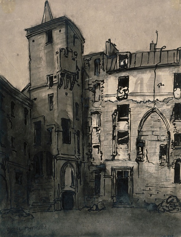 La cour de l'hôtel de Sens by Эмиль Бернар — digital art print download