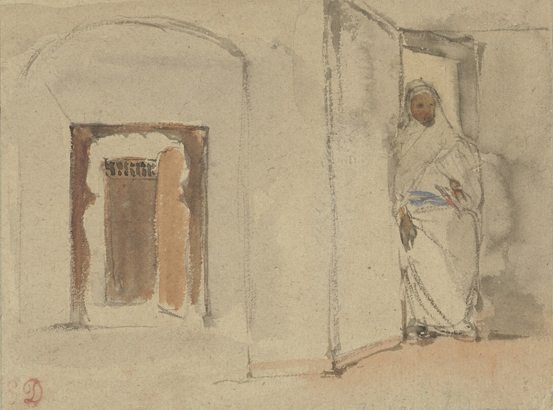 Arab in front of his house — Eugène Delacroix