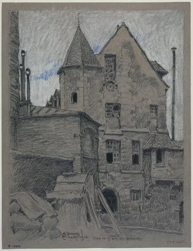 Cour d'une maison, 19 rue des Gobelins — Ferdinand Boberg