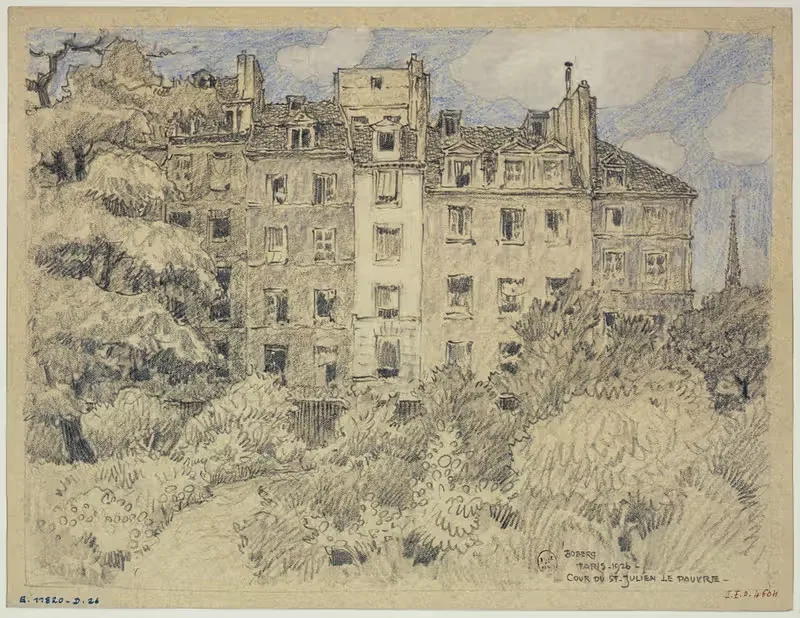 La cour de Saint-Julien-le-Pauvre — Ferdinand Boberg