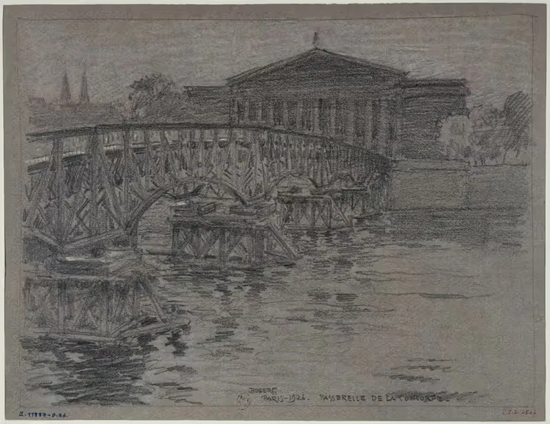 Пешеходный мост Конкорд by Фердинанд Боберг, 1926 — digital art print download