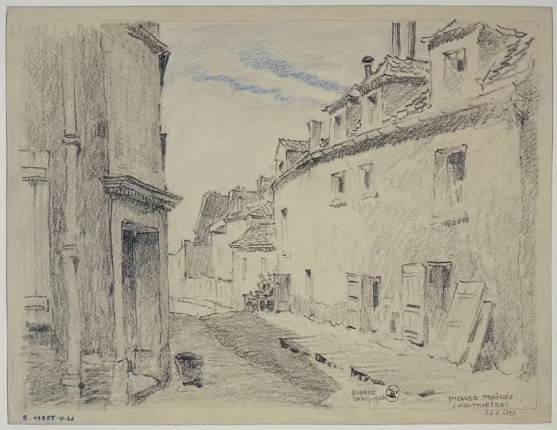 Переулок Трейне в Монмартре by Фердинанд Боберг, 1926 — digital art print download