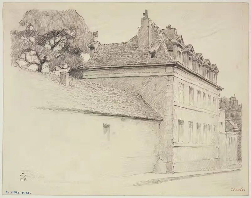 Дом, 2 улица Фобур Сен-Жак by Фердинанд Боберг, 1926 — digital art print download