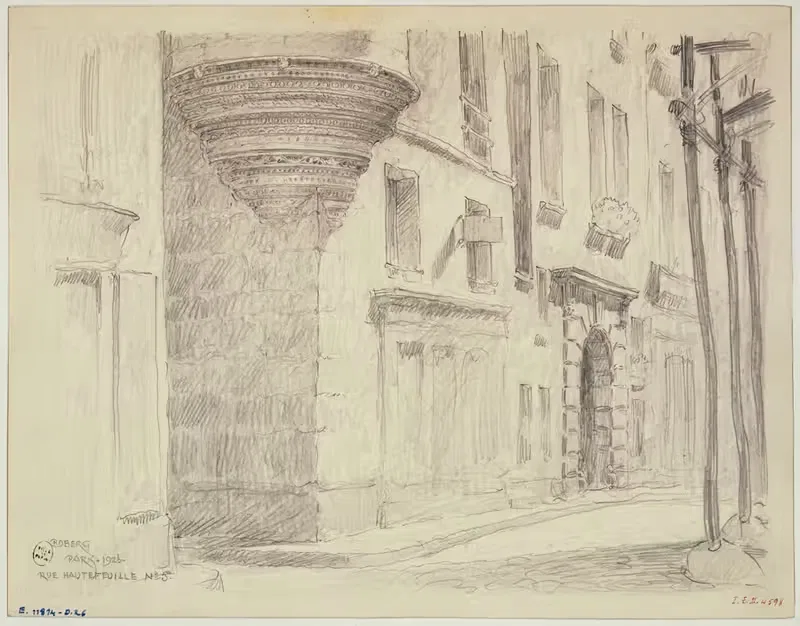 Maison, 5 rue Hautefeuille by Фердинанд Боберг, 1926 — digital art print download
