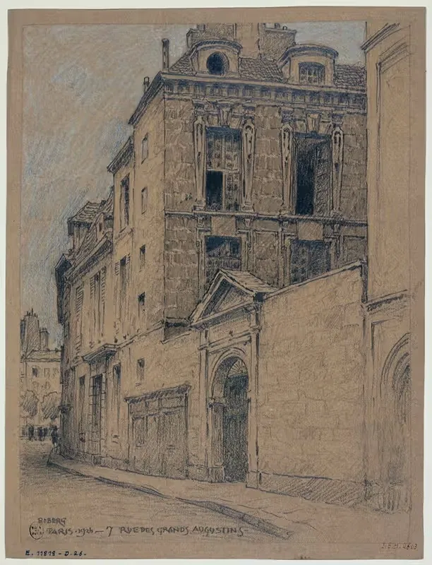 Дом, 7 улица Гран-Огюстен by Фердинанд Боберг, 1926 — digital art print download