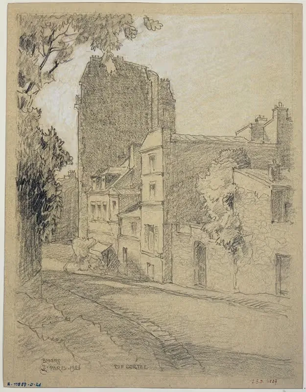 Улица Кортот в Монмартре by Фердинанд Боберг, 1926 — digital art print download