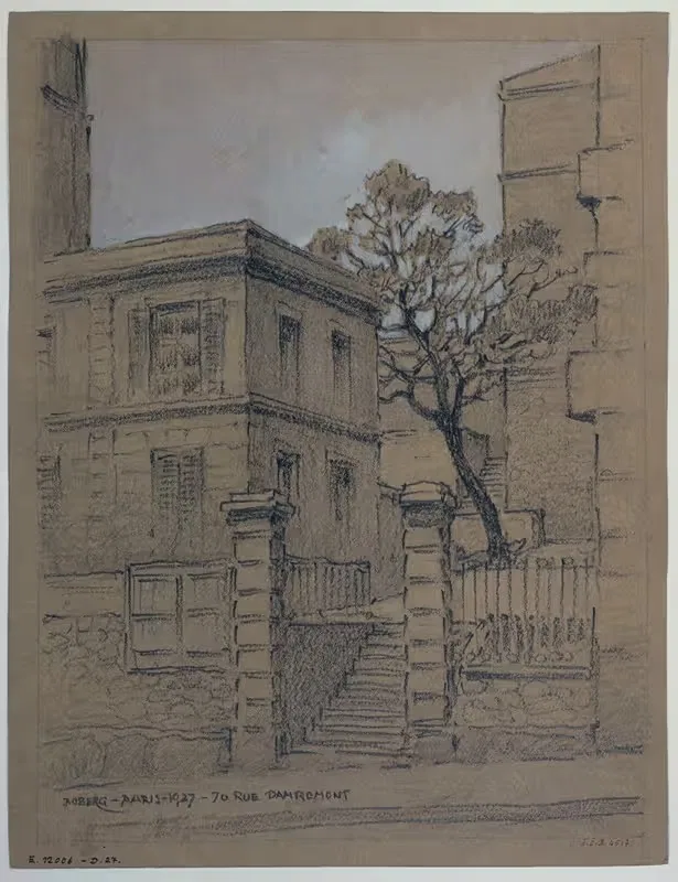 Один дом, 70 улица Дамремон by Фердинанд Боберг, 1927 — digital art print download