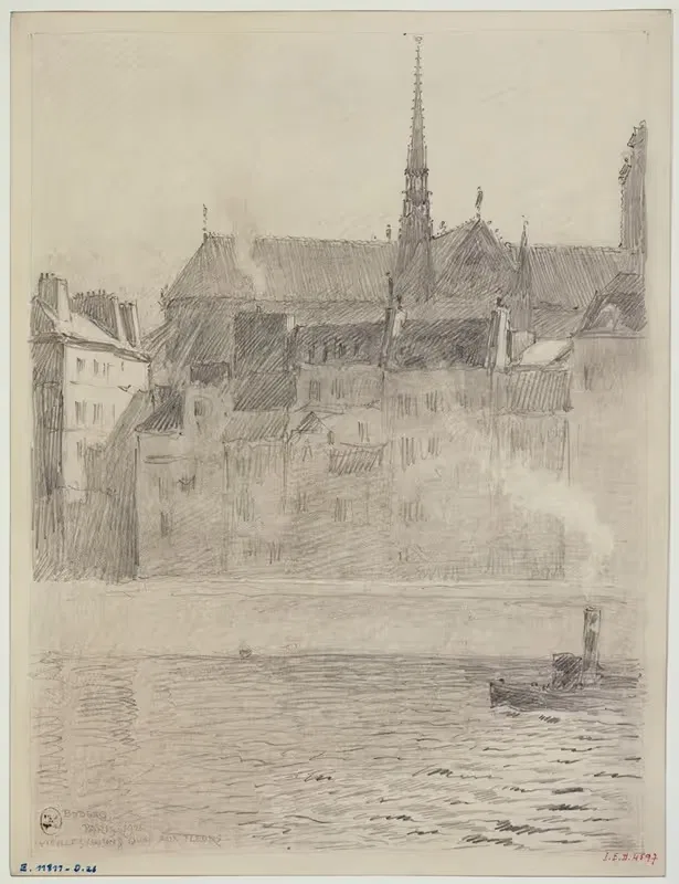 Vieilles maisons du quai aux Fleurs — Ferdinand Boberg
