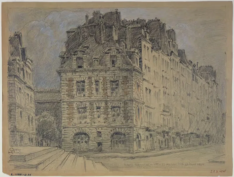 Vieilles maisons sur le Pont Neuf — Ferdinand Boberg