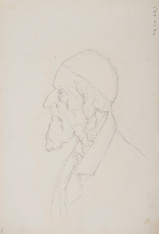 szkic popiersia Żyda — Ferdynand Bryll