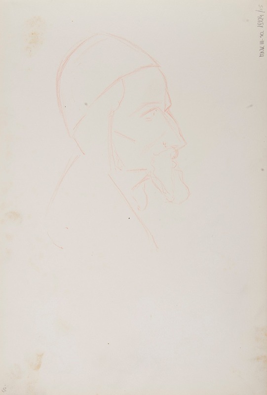 szkic popiersia Żyda — Ferdynand Bryll