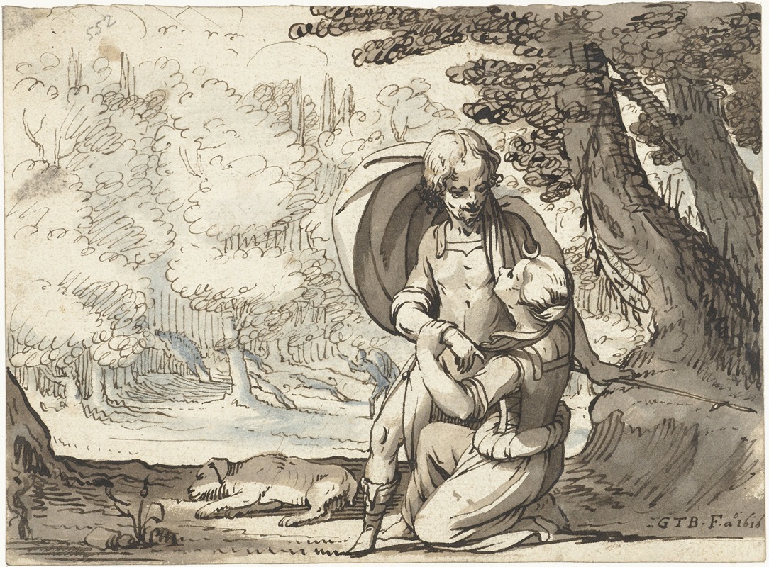 Venus en Adonis in gesprek by Жерар тер Борх, 1616 — digital art print download