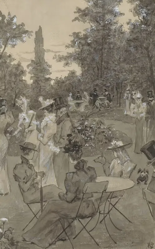 Recreërende mensen in een park — H.C. Louwerse